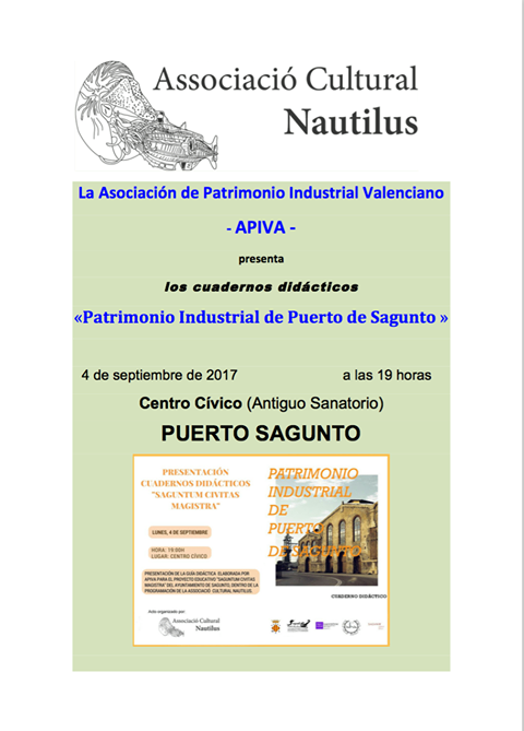 APIVA presenta la nueva guía didáctica dentro de la programación de la Associació Cultural Nautilus.